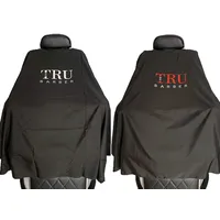 TRU BARBER Friseurumhang Silikonkragen, XXL, 100% Polyester, leichter Umhang und wasserdicht, professioneller Umhang mit Schnappverschluss, Friseurumhang, 127 x 147,3 cm