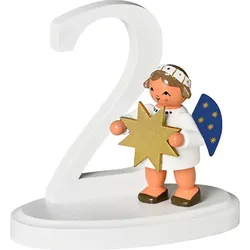KWO Erzgebirge Zahl 2 mit Engel Höhe 7 cm