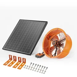 VEVOR Solar Abführung Ventilator Belüftung Lüfter Φ400x150mm inkl. Thermostat