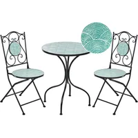 Beliani Bistro Set ANAPO Metall Schwarz