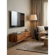 KADIMA DESIGN Lowboard 108x25x34 cm Braun MDF/Massivholz