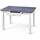 Magnetic Mobel Esstisch mit Schublade Küchentisch Tisch Restaurant Massiv Holz Kiefer (50x70, Grau/Blau) - Grau/Blau