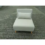 Happy Home Sessel Schlafsessel mit Kissen verstellbarer Rückenlehne  Hellgrau