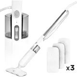 Duronic STM11 Dampfreiniger | hygienische Bodenreinigung | Elektrischer Wischmopp mit 2 Extra Pads | Dampfbesen 1100 W Steam Mop mit 350 ml Wassertank für heißen Wasserdampf, Dampfwischer