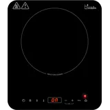 Cook 411 Induktionskochplatte, 2000 W – superflach, Glaskeramik, Touch-Bedienung, LED, 10 Leistungsstufen, Timer, Warmhaltefunktion, Kindersicherung – Schwarz