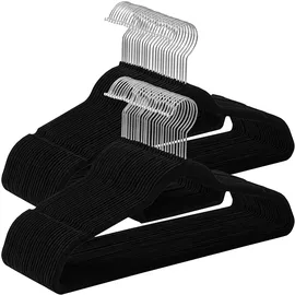 Songmics Kleiderbügel schwarz, 50 St.