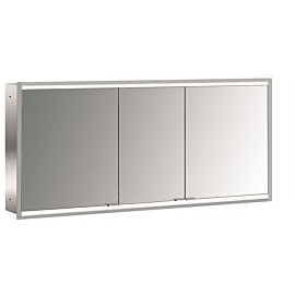 Emco prime Unterputz-Lichtspiegelschrank 949706363 1400x730mm, 3-türig, aluminium/weiss