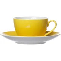 Ritzenhoff & Breker Doppio Kaffeetasse mit Untertasse 0,2 l Gelb