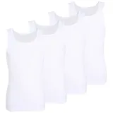 Tom Tailor Tank-Top 4Er Pack Great Falls in weiß-hell-uni | Gr.: 5