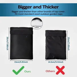 Dokon Thermoschutz Garten Wasserhahn Schwarz - Winterfest