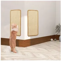 Lollanda Kratzbrett Katze, 2 Stück Sisal Teppich Katzen Kratzteppich, Katzenkratzmatte Kratzbrett Wand beige 25 cm x 50 cm