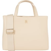 Tommy Hilfiger TH Essential Satchel mit Label-Detail, Beige (White Clay), Onesize