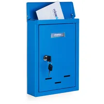 Relaxdays Briefkasten blau
