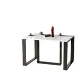 Endo-Moebel Esstisch, Weiß Hochglanz, Holzwerkstoff, Rechteckig,Rechteckig, 80x76x130 cm, Esszimmer, Tische, Esstische