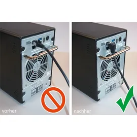 goobay Cat 5e Patchkabel 2x 90° °F/UTP schwarz