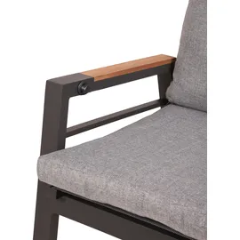 Garden Pleasure MATERA Gartenstuhl 56,5 x 65 x 110 cm grau 1 St.