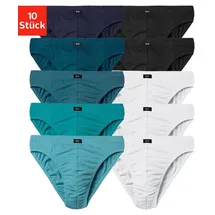 H.I.S. H.I.S Slip »Männer Unterhose«, (Packung, 10 St.), in Unifarben, Gr. 8, hellblau, hellpetrol, petrol, dunkelpetrol, navy, weiß, schwarz, , 73348623-8