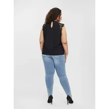 Vero Moda Curve Langarmbluse VMMilla (1-tlg) Spitze schwarz XL (52/54)