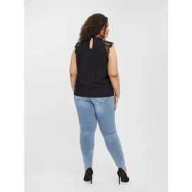 Vero Moda Curve Langarmbluse VMMilla (1-tlg) Spitze schwarz XL (52/54)