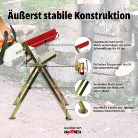 Grafner Sägebock Stahl 70 cm rot klappbar