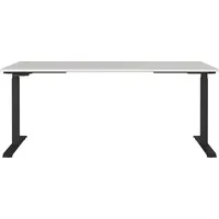 Germania Büromöbel-Set GERMANIA "Agenda", schwarz (lichtgrau, schwarz), B:180cm T:80cm, Holzwerkstoff, Kunststoff, Metall, Arbeitsmöbel-Sets, Büromöbel-Set, Set bestehend aus höhenverstellbarem Schreibtisch und Rollcontainer