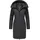 Ragwear Damen Wintermantel Steppmantel in Wolloptik mit Kapuze und hohem Kragen Jumana YOUMODO Black Gr. XL - XL