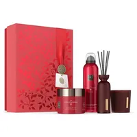RITUALS The Ritual of Ayurveda Geschenkset Gift Set L Duschschaum 200 ml + Body Cream 200 ml + Mini-Duftstäbchen 70 ml + Duftkerze 140 g