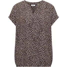 Cecil Kurzarmbluse mit Allover-Print Braun XL