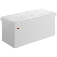 DEUBA Sitzbank Polsterbank Weiß 80 x 40 x 40 cm