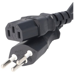 Netzkabel mit Schweiz-Stecker für IEC-Buchse C13, Stromkabel Schweiz mit 3 Pin