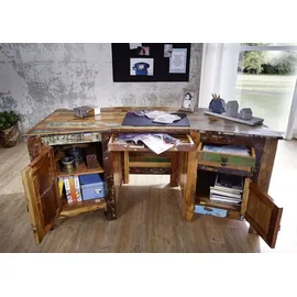 MASSIVMOEBEL24.DE Schreibtisch NATURE OF SPIRIT mehrfarbig