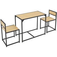 Juskys Küchentisch Set mit Esstisch & 2 Stühlen -