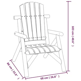 vidaXL Gartenstuhl 68 x 86 x 103 cm braun 1 St.