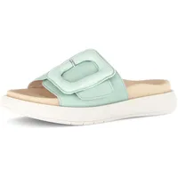 Gabor Pantolette GABOR, Damen, Gr. 38, grün, Nappaleder, Schuhe Pantolette, Plateau, Schlupfschuh, Sommerschuh mit großer Zierschnalle