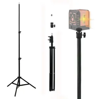 "210cm Stativ Ständer für Laser Baustativ Nivelliergerät Tripod 1/4\" 3/8\" kompatibel mit Bosch"