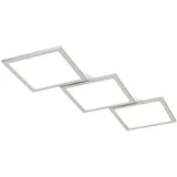 LUCANDE Ilira dimmbar mit Leselampe Modern, in Alu aus Aluminium 3-flammig