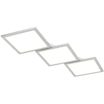 LUCANDE Ilira dimmbar mit Leselampe Modern, in Alu aus Aluminium 3-flammig