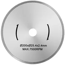 MSW Elektro-Multifunktionswerkzeug Diamanttrennscheibe - 200 silberfarben