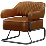 JV Möbel Lounge-Sessel Leder 65 x 75 x 68 cm Orange