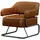 JV Möbel Lounge-Sessel Leder 65 x 75 x 68 cm Orange