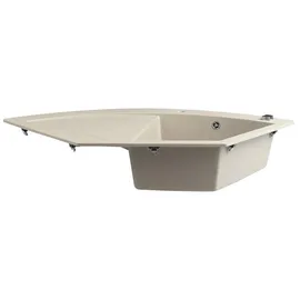 Sapho Eckspüle beige mit Abtropffläche 1140 x 575 mm