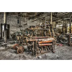 Fototapete PAPERMOON "Alte industrie", bunt, B:2,50m L:1,86m, Vlies, Tapeten