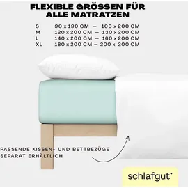 schlafgut Easy Jersey 120 x 200 - 130 x 200 cm petrol light
