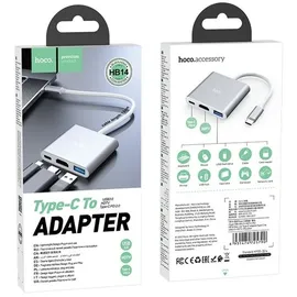 HOCO HB14 Einfach zu verwendender Typ-C, Adapter Typ-C, zu USB3.0+HDTV+PD)