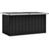 IKAYAA Gartenbox aus Metall Groß Garten Auflagenbox XXL Garten Aufbewahrungsbox Gartenbox Kissenbox Gerätebox Gartentruhe für Gartengeräten Poolzubehör Spielzeug 129 x 67 x 65 cm Anthrazit