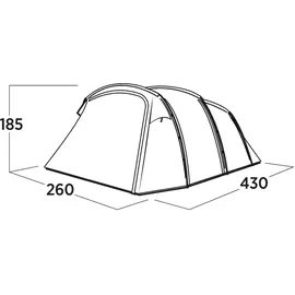 Easy Camp Hamra Tunnelzelt Blau/Grau
