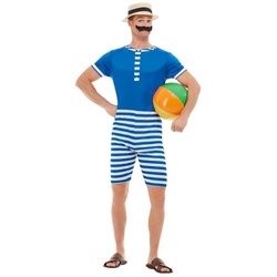 Smiffys Kostüm 20er Jahre Badeanzug blau, Für Beach Boys von vor hundert Jahren! blau M