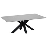 Novel Couchtisch Grau, Schwarz, Metall, Keramik, rechteckig, eckig, Sternfuß, 70x43x120 cm, Wohnzimmer, Wohnzimmertische, Couchtische, Metall-Couchtische