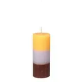 Broste Copenhagen Blockkerze Rustik Rainbow 7,5 cm beige