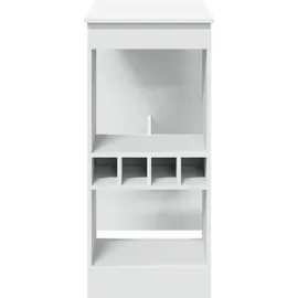 vidaXL Bartisch mit Regal 90 x 47,5 x 103,5 cm Weiß